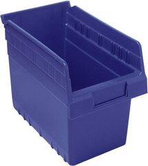 Quantum Storage - 11-5/8" Deep, Blue Polypropylene Hopper Shelf Bin - 8" High x 6-5/8" Wide x 11-5/8" Long - Strong Tooling