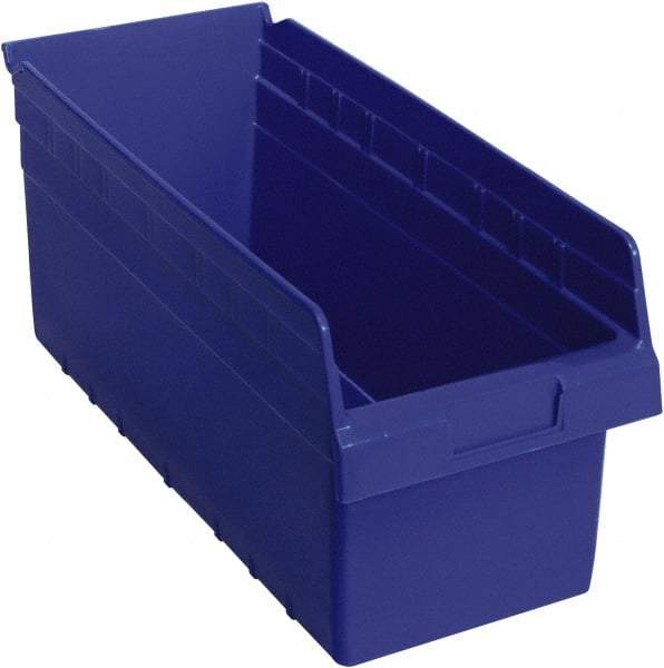 Quantum Storage - 17-7/8" Deep, Blue Polypropylene Hopper Shelf Bin - 8" High x 8-3/8" Wide x 17-7/8" Long - Strong Tooling