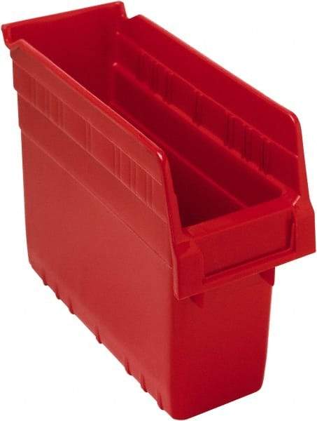 Quantum Storage - 11-5/8" Deep, Red Polypropylene Hopper Shelf Bin - 8" High x 4-3/8" Wide x 11-5/8" Long - Strong Tooling