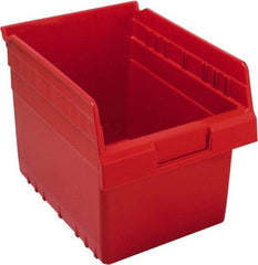 Quantum Storage - 11-5/8" Deep, Red Polypropylene Hopper Shelf Bin - 8" High x 8-3/8" Wide x 11-5/8" Long - Strong Tooling