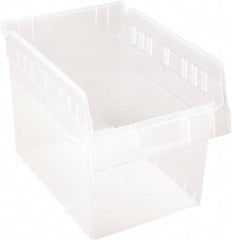 Quantum Storage - 11-5/8" Deep, Clear Polypropylene Hopper Shelf Bin - 8" High x 8-3/8" Wide x 11-5/8" Long - Strong Tooling