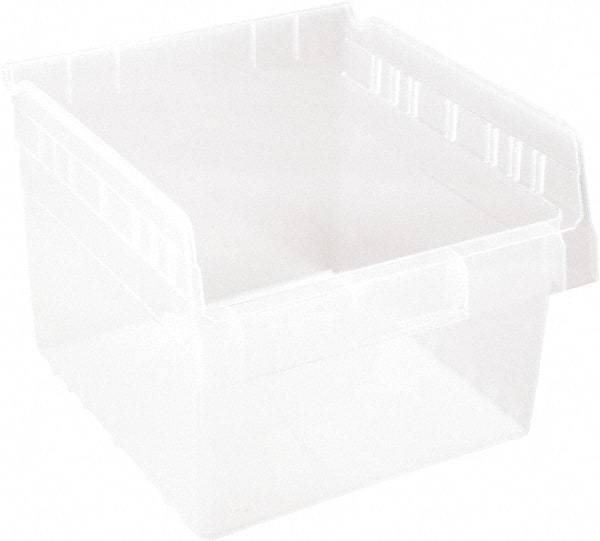 Quantum Storage - 11-5/8" Deep, Clear Polypropylene Hopper Shelf Bin - 8" High x 11-1/8" Wide x 11-5/8" Long - Strong Tooling