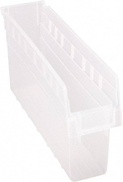 Quantum Storage - 17-7/8" Deep, Clear Polypropylene Hopper Shelf Bin - 8" High x 4-3/8" Wide x 17-7/8" Long - Strong Tooling