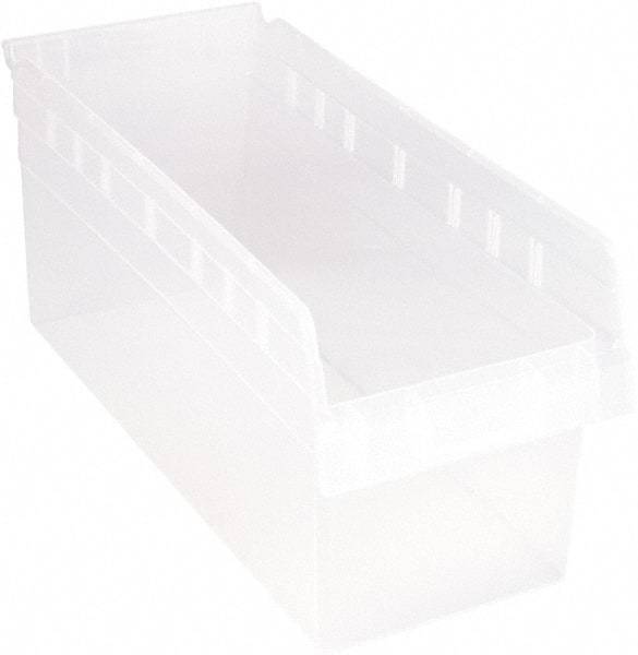 Quantum Storage - 17-7/8" Deep, Clear Polypropylene Hopper Shelf Bin - 8" High x 8-3/8" Wide x 17-7/8" Long - Strong Tooling