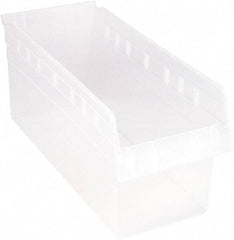 Quantum Storage - 17-7/8" Deep, Clear Polypropylene Hopper Shelf Bin - 8" High x 8-3/8" Wide x 17-7/8" Long - Strong Tooling