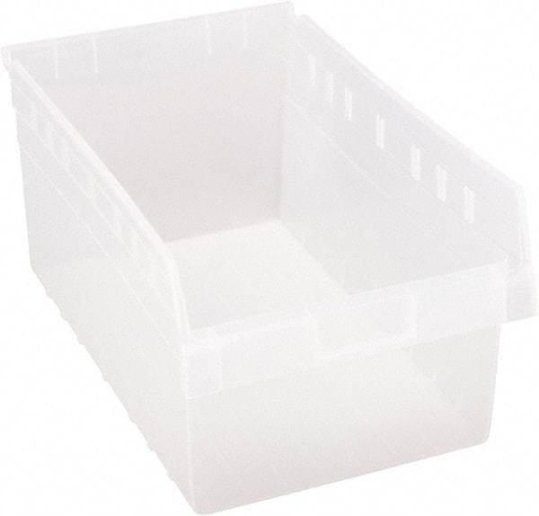 Quantum Storage - 17-7/8" Deep, Clear Polypropylene Hopper Shelf Bin - 8" High x 11-1/8" Wide x 17-7/8" Long - Strong Tooling