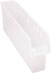 Quantum Storage - 23-5/8" Deep, Clear Polypropylene Hopper Shelf Bin - 8" High x 4-3/8" Wide x 23-5/8" Long - Strong Tooling