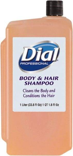 Dial - 1 L Bottle Peach Hair & Body Wash - Clear Amber - Strong Tooling