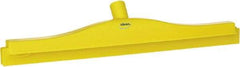 Vikan - 20" Rubber Blade Floor Squeegee - Double Edge, Yellow, Plastic Holder - Strong Tooling