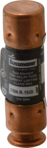 Cooper Bussmann - 125 VDC, 250 VAC, 15 Amp, Time Delay General Purpose Fuse - Fuse Holder Mount, 50.8mm OAL, 20 at DC, 200 (RMS) kA Rating, 14.3mm Diam - Strong Tooling