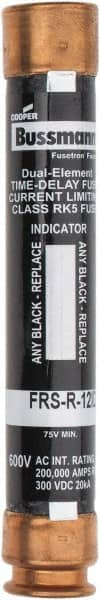 Cooper Bussmann - 300 VDC, 600 VAC, 12 Amp, Time Delay General Purpose Fuse - Fuse Holder Mount, 127mm OAL, 20 at DC, 200 (RMS) kA Rating, 20.6mm Diam - Strong Tooling