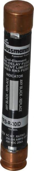 Cooper Bussmann - 300 VDC, 600 VAC, 30 Amp, Time Delay General Purpose Fuse - Fuse Holder Mount, 127mm OAL, 20 at DC, 200 (RMS) kA Rating, 20.6mm Diam - Strong Tooling