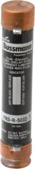 Cooper Bussmann - 250 VDC, 600 VAC, 50 Amp, Time Delay General Purpose Fuse - Fuse Holder Mount, 5-1/2" OAL, 20 at DC, 200 (RMS) kA Rating, 27mm Diam - Strong Tooling