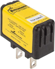 Cooper Bussmann - 300 VDC & 600 VAC, 15 Amp, Time Delay General Purpose Fuse - Plug-in Mount, 47.75mm OAL, 100 at DC, 200 (CSA RMS), 300 (UL RMS) kA Rating - Strong Tooling