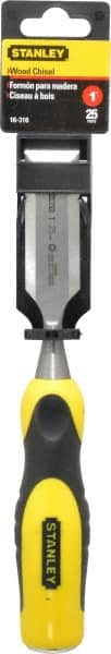 Stanley - 9" OAL x 1" Blade Width Wood Chisel - 1" Tip, Polypropylene Handle - Strong Tooling