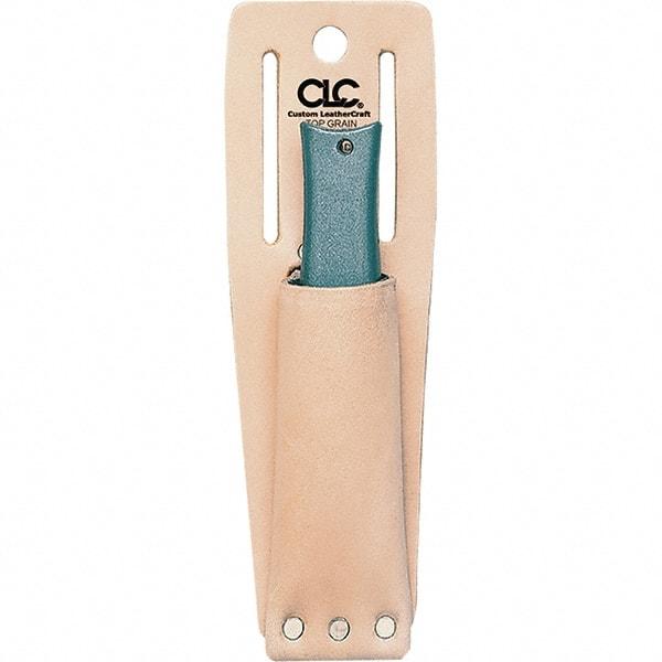 CLC - Knife Holster with 1 Pocket - Leather, Natural (Color), 2" Wide x 6" High x 1-1/4" Deep - Strong Tooling