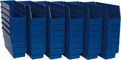 Quantum Storage - 50 Lb. Load Capacity, 11-5/8" Deep, Blue Polypropylene Hopper Shelf Bin - 6" High x 4-1/8" Wide x 11-5/8" Long - Strong Tooling