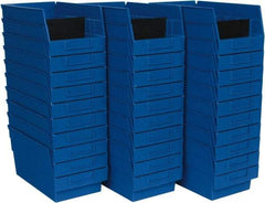 Quantum Storage - 50 Lb. Load Capacity, 11-5/8" Deep, Blue Polypropylene Hopper Shelf Bin - 6" High x 6-5/8" Wide x 11-5/8" Long - Strong Tooling