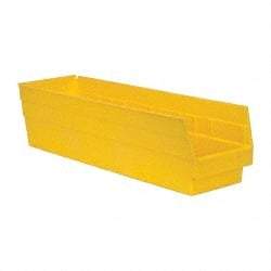 Quantum Storage - 50 Lb. Load Capacity, 23-5/8" Deep, Yellow Polypropylene Hopper Shelf Bin - 6" High x 6-5/8" Wide x 23-5/8" Long - Strong Tooling