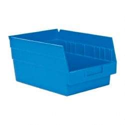 Quantum Storage - 50 Lb. Load Capacity, 11-5/8" Deep, Blue Polypropylene Hopper Shelf Bin - 6" High x 8-3/8" Wide x 11-5/8" Long - Strong Tooling