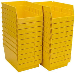 Quantum Storage - 50 Lb. Load Capacity, 11-5/8" Deep, Yellow Polypropylene Hopper Shelf Bin - 6" High x 8-3/8" Wide x 11-5/8" Long - Strong Tooling