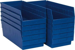 Quantum Storage - 50 Lb. Load Capacity, 17-7/8" Deep, Blue Polypropylene Hopper Shelf Bin - 6" High x 8-3/8" Wide x 17-7/8" Long - Strong Tooling