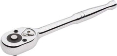 Crescent - 3/8" Drive Pear Head Quick-Release Ratchet - Chrome Finish, 7-3/4" OAL, 72 Gear Teeth - Strong Tooling