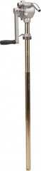 PRO-LUBE - Oil Lubrication 19 Strokes/Gal Flow Aluminum Rotary Hand Pump - For 15 to 55 Gal Container, Use with Diesel Fuel, Gasoline, Kerosene & Lubricating Oil, Do Not Use with Acids, Alkalis, Corrosive Media & Solvents - Strong Tooling