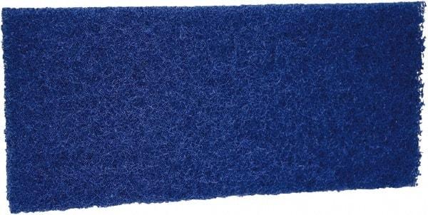 Remco - 10" Long x 4-1/2" Wide x 13/16" Thick Scouring Pad - Medium-Duty, Blue - Strong Tooling