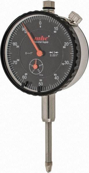 Value Collection - 1" Range, 0-100 Dial Reading, 0.001" Graduation Dial Drop Indicator - 2.28" Dial, Revolution Counter - Strong Tooling