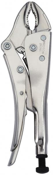 Proto - 10" OAL Curved Jaw Locking Pliers - 25/64" Jaw Width, 1-1/2" Jaw Depth, Steel Handle - Strong Tooling