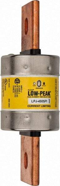 Cooper Bussmann - 300 VDC & 600 VAC, 450 Amp, Time Delay General Purpose Fuse - Bolt-on Mount, 203.2mm OAL, 100 at DC, 300 at AC (RMS) kA Rating, 2-19/32" Diam - Strong Tooling