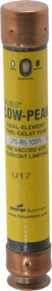 Cooper Bussmann - 300 VDC, 600 VAC, 10 Amp, Time Delay General Purpose Fuse - Fuse Holder Mount, 127mm OAL, 100 at DC, 300 at AC (RMS) kA Rating, 13/16" Diam - Strong Tooling