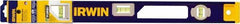 Irwin - Magnetic 24" Long 3 Vial I-Beam Level - Aluminum, Blue/Yellow, 1 Level & 2 Plumb Vials - Strong Tooling