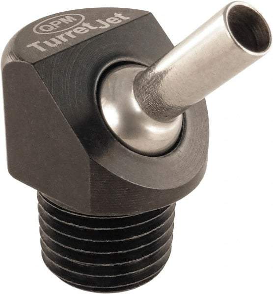 QPM Products - 5/16" Hose Inside Diam, Coolant Hose Nozzle - NPT, for Use with CNC Lathes - Strong Tooling