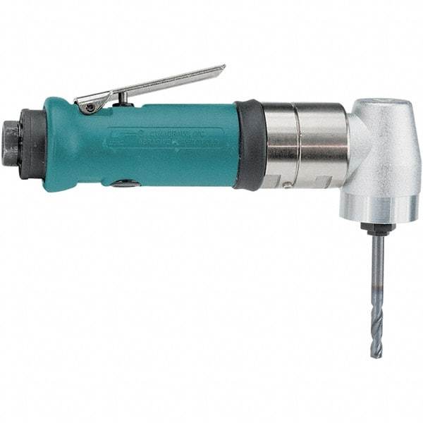 Dynabrade - 1/4" Keyed Chuck - Right Angle Handle, 950 RPM, 0.4 hp, 90 psi - Strong Tooling