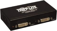 Tripp-Lite - DVI Splitter with Audio and Signal Booster - DVI Connector, Black, Use with Monitors - Strong Tooling