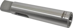 Accupro - MT2 Inside Morse Taper, MT3 Outside Morse Taper, Standard Reducing Sleeve - Soft with Hardened Tang, 3/4" Projection, 4-3/8" OAL - Exact Industrial Supply