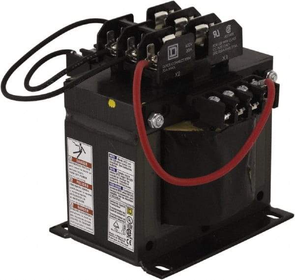 Square D - 750 VA, Top Mount Fuse Block Control Transformer - 50/60 Hz, 5.61 Inch Deep x 5.8 Inch High - Strong Tooling