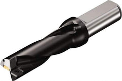 Sandvik Coromant - 2.2535" Max Drill Depth, 3xD, 18mm Diam, Indexable Insert Drill - 2 Inserts, 25mm Shank Diam, Straight Shank - Strong Tooling