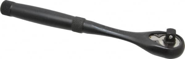 Proto - 3/8" Drive Pear Head Standard Ratchet - Black Oxide Finish, 8-1/2" OAL, 45 Gear Teeth, Standard Knurled Handle, Standard Head - Strong Tooling