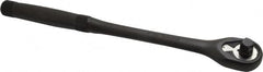 Proto - 3/8" Drive Pear Head Standard Ratchet - Black Oxide Finish, 11" OAL, 45 Gear Teeth, Long Knurled Handle, Standard Head - Strong Tooling