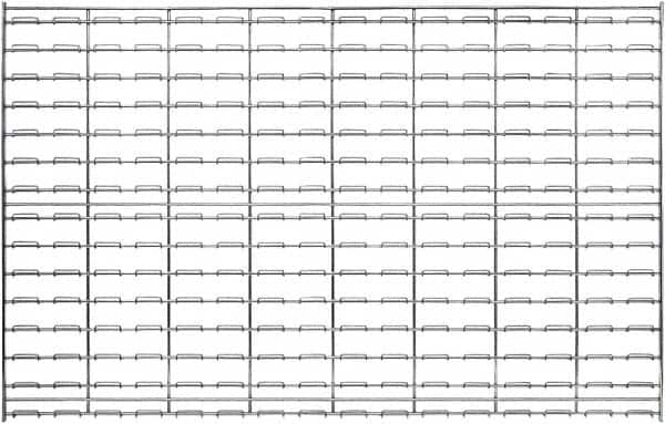 Quantum Storage - 48" Wide x 30" High, Chrome Louvered Bin Panel - Use with Stack and Hang Bins - Strong Tooling