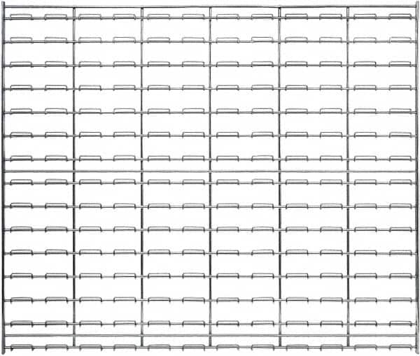 Quantum Storage - 36" Wide x 30" High, Chrome Louvered Bin Panel - Use with Stack and Hang Bins - Strong Tooling