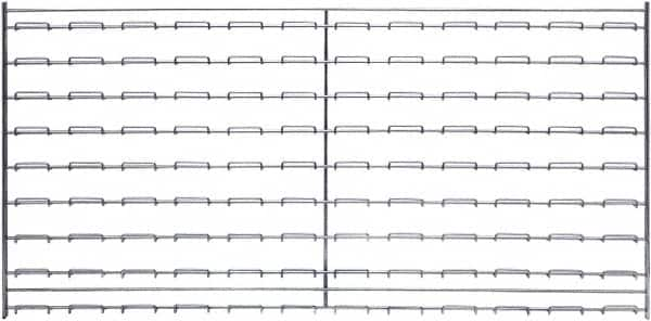 Quantum Storage - 36" Wide x 18" High, Chrome Louvered Bin Panel - Use with Stack and Hang Bins - Strong Tooling