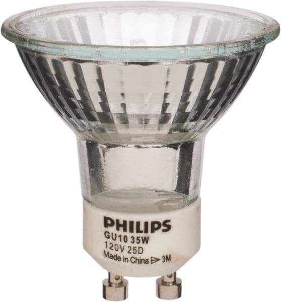 Philips - 35 Watt Halogen Commercial/Industrial 2 Pin Lamp - 2,750°K Color Temp, 265 Lumens, 120 Volts, Dimmable, Twistline, 3,000 hr Avg Life - Strong Tooling