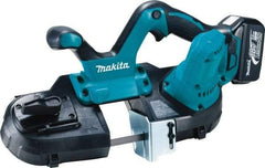 Makita - 18 Volt, 18-1/2" Blade, 630 SFPM Cordless Portable Bandsaw - 2-1/2" (Round) & 2-1/2 x 2-1/2" (Rectangle) Cutting Capacity, Lithium-Ion Battery Included - Strong Tooling