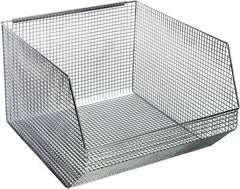 Quantum Storage - 175 Lb. Load Capacity, 18-1/2" Deep, Chrome Hopper Stacking Bin - 11-1/8" High x 17-1/8" Wide x 18-1/2" Long - Strong Tooling