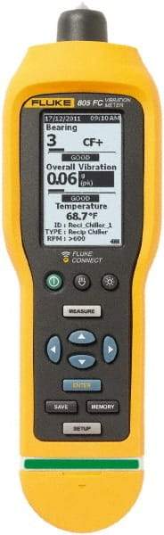 Fluke - 10Hz to 1kHz (mm), LCD Vibration Meter - 2 AA Batteries - Strong Tooling