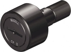 McGill - 1/2" Roller Diam x 3/8" Width, 3/16" Stud Diam x 5/8" Length, Sealed Stud Cam Follower - Steel, 1/4" Thread Length, 10-32 Thread, 1.03" OAL, 680 Lb Dynamic Cap, 790 Lb Static Cap - Strong Tooling